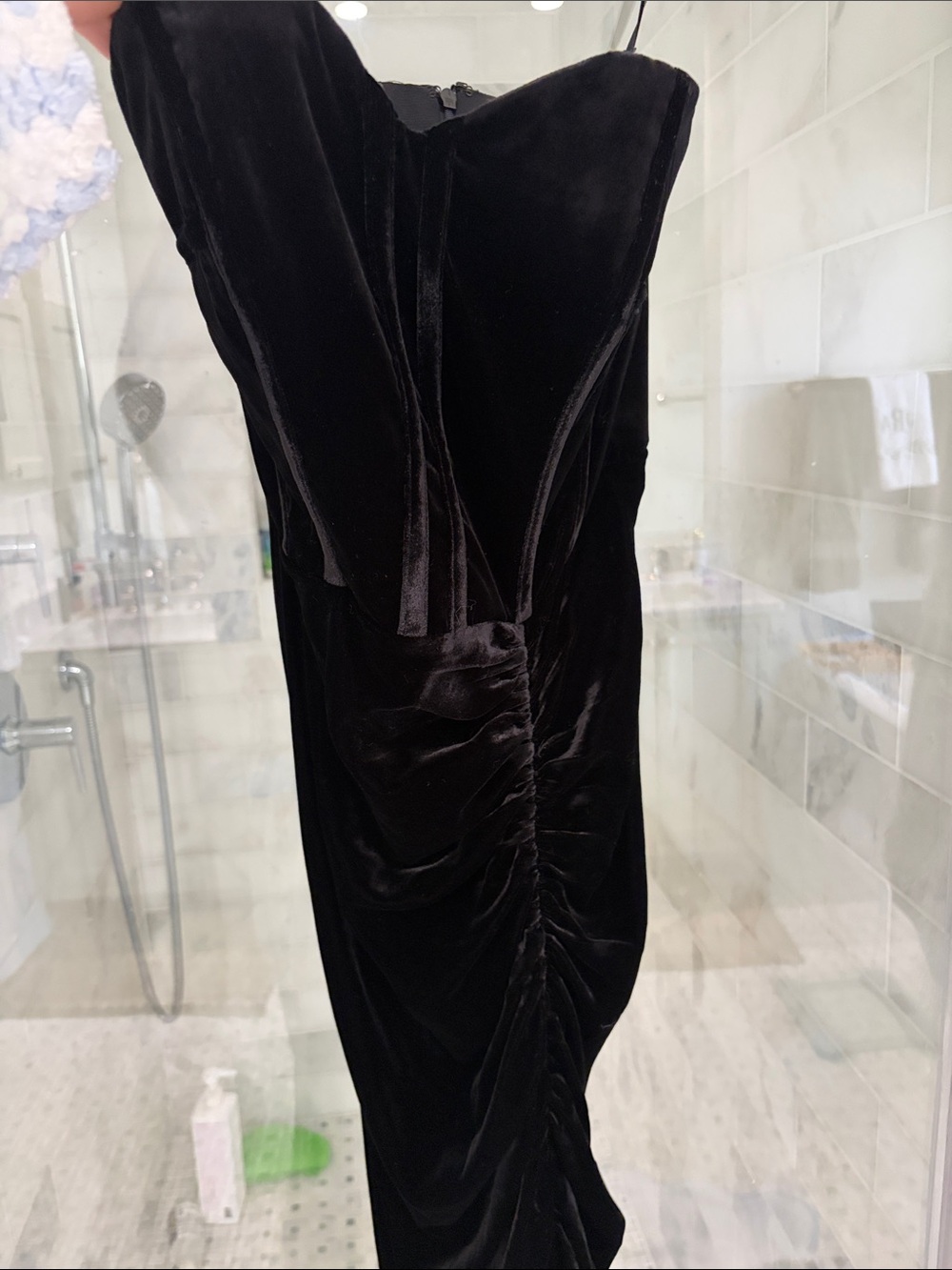 Veronica Beard Black Velvet Midi Dress